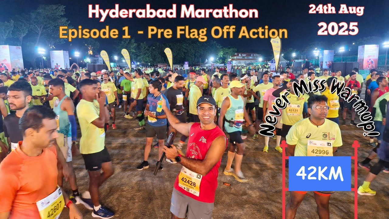 Episode 1 - NMDC Hyderabad Marathon 2025 | Pre Flag Off Action | Biggest Marathon of India