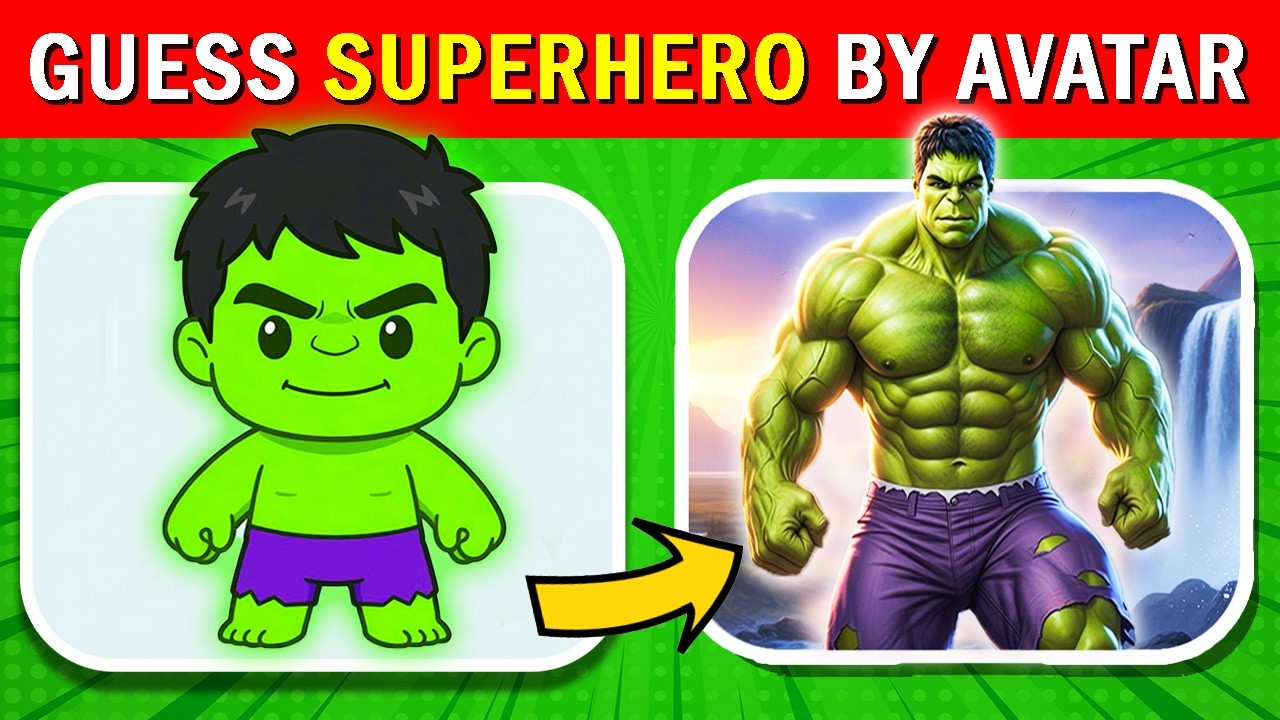 Guess the Superhero by Avatar 🦸‍♂️🤖 Marvel & DC Hero Quiz 🧠⏳
