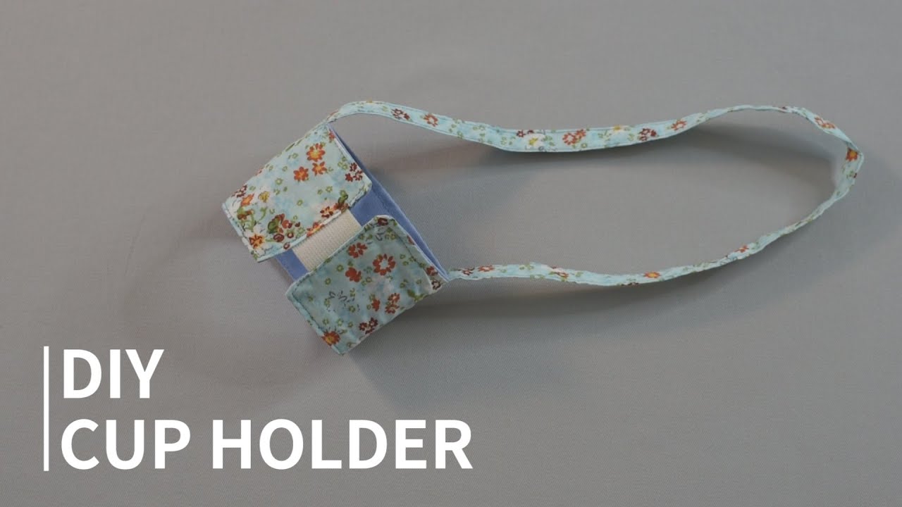 DIY Cup Holder - 크기 조절이 가능한 컵 홀더 만들기 / 패턴첨부 (자막설명)