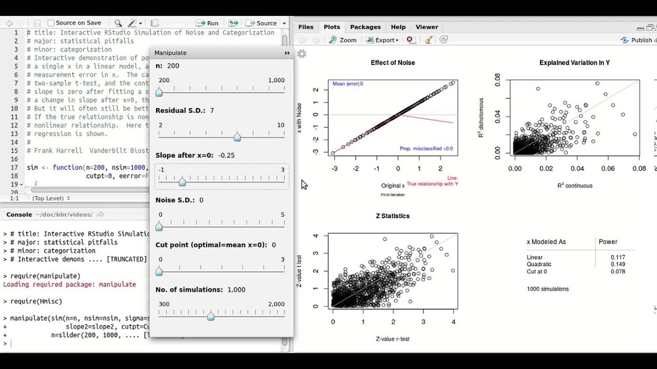 Demo using Simulation: Categorization and Noise