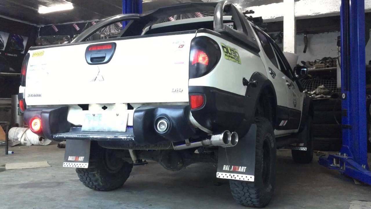 Mitsubishi Strada exhaust system