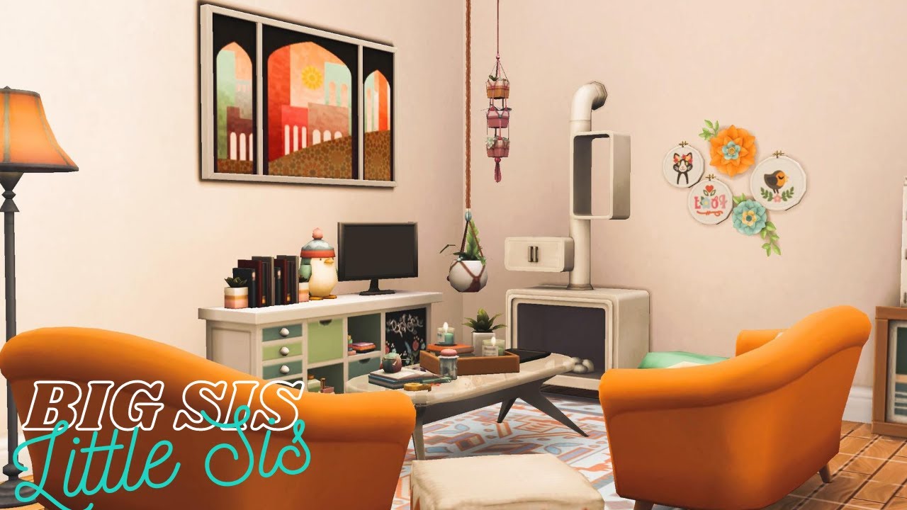 Big Sis & Little Sis Apartment 👭🏼|| The Sims 4 Apartment Makeover: Speed Build