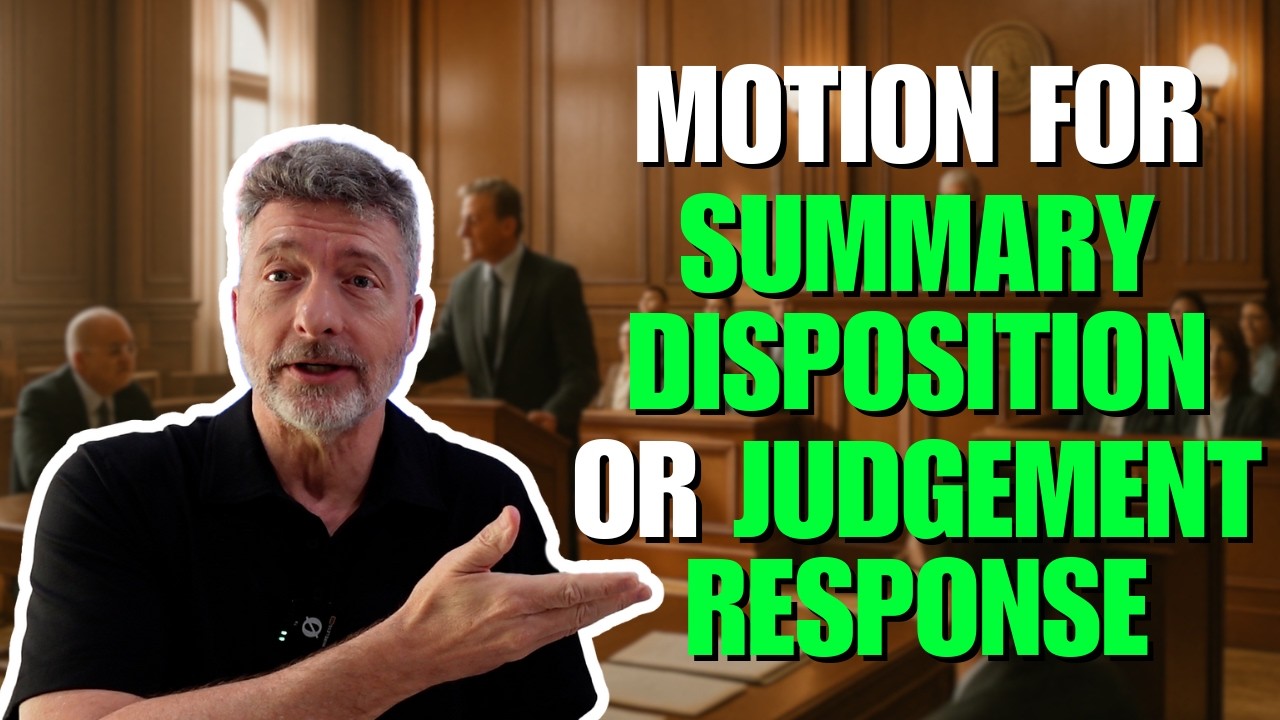 Motion for Summary Disposition or Judgment Response