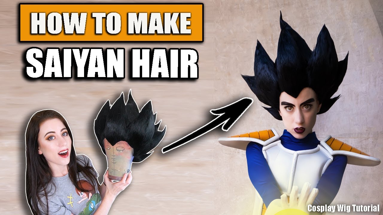How to make Saiyan Hair from the anime Dragon Ball | Cosplay Wig Tutorial