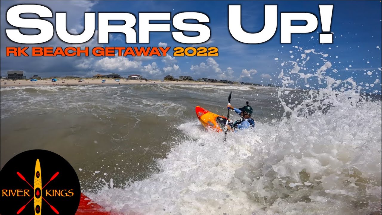 Surfing Kayaks in the Ocean