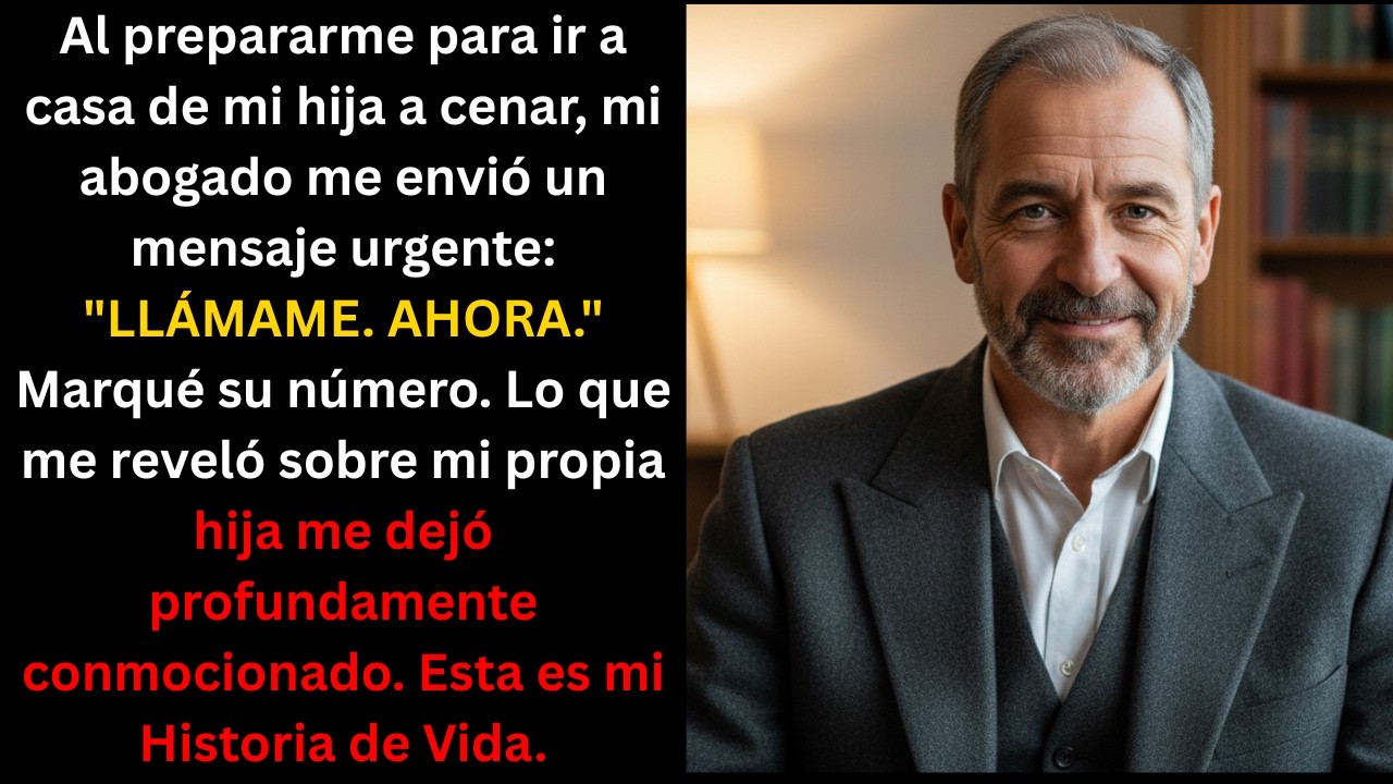 Mi hija me invitó a cenar, pero mi abogado me envió un mensaje que me salvó la vida.