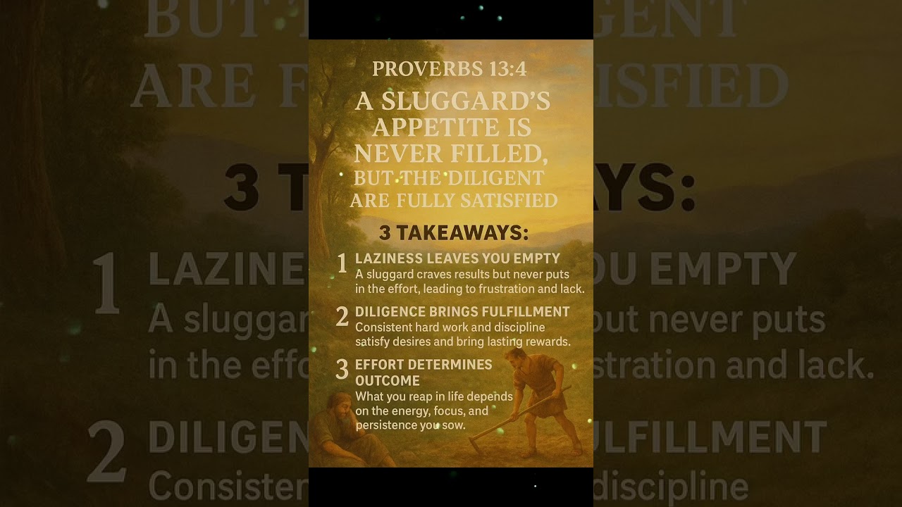 Proverbs 13:4 Explained | Laziness vs Diligence &ndash; Bible Motivation #bibleverse