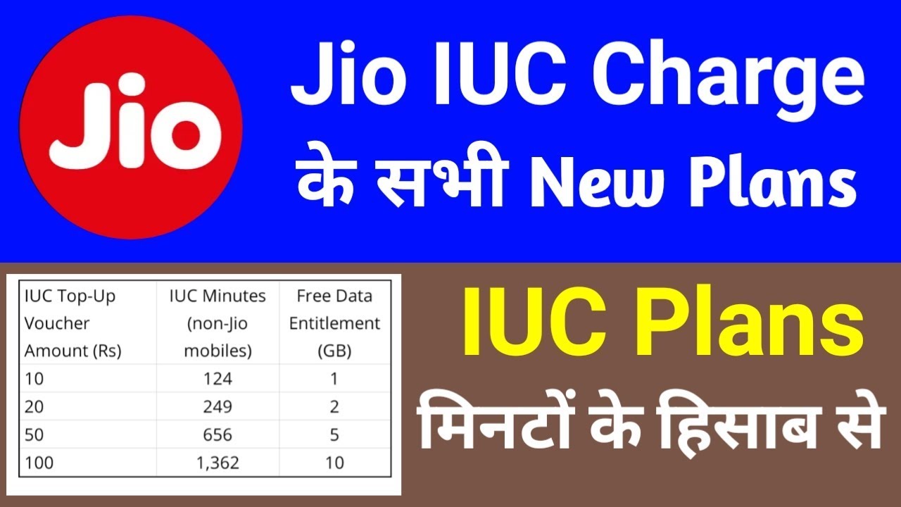 Jio IUC Charge Plans | Jio No free Voice Calling | Jio New Plans | Jio IUC Charge New Plans