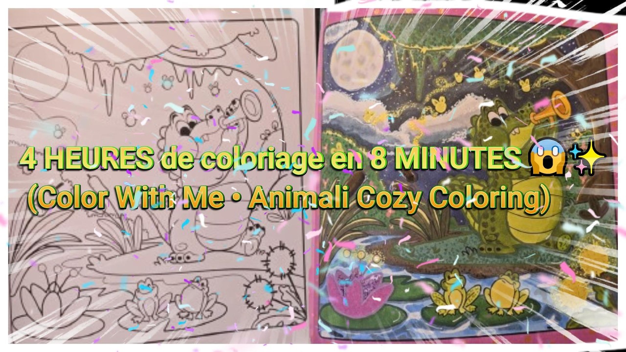 4 HEURES de coloriage en 8 MINUTES 😱✨ (Color With Me • Animali Cozy Coloring)