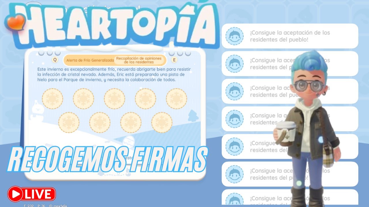 HOY SE DECIDE EL FUTURO: firmas para la pista de hielo invernal ⛸️ - Heartopia - Soy Rexo