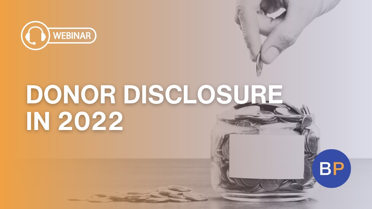 Donor Disclosure in 2022