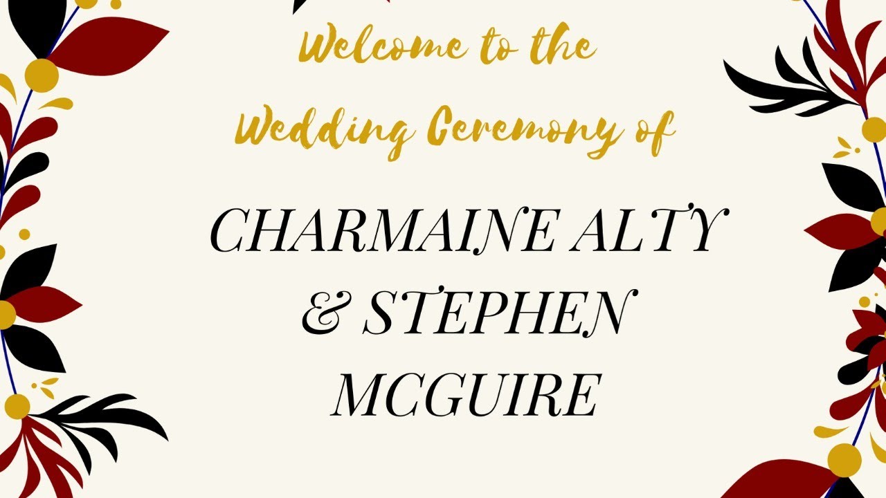 The Wedding of Charmaine Alty and Stephen McGuire