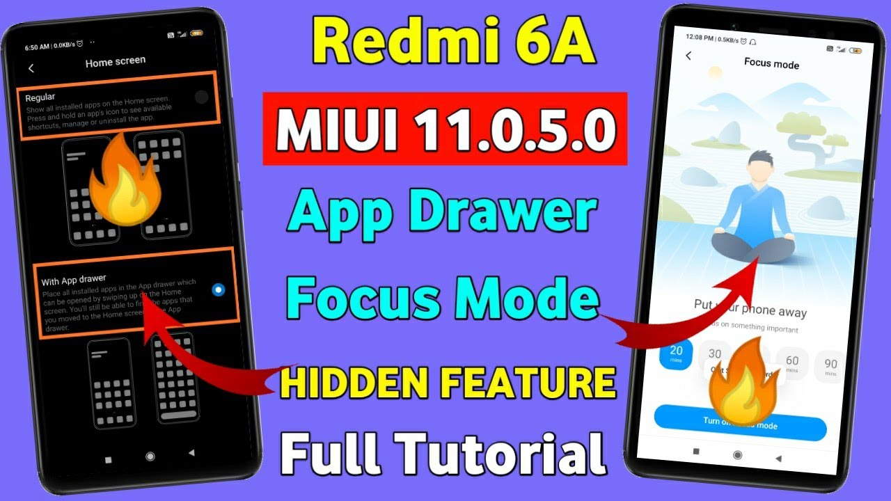 REDMI 6A NEW FEATURE APP DRAWER AND FOCUS MODE FULL TUTORIAL | REDMI 6A FOCUS MODE |