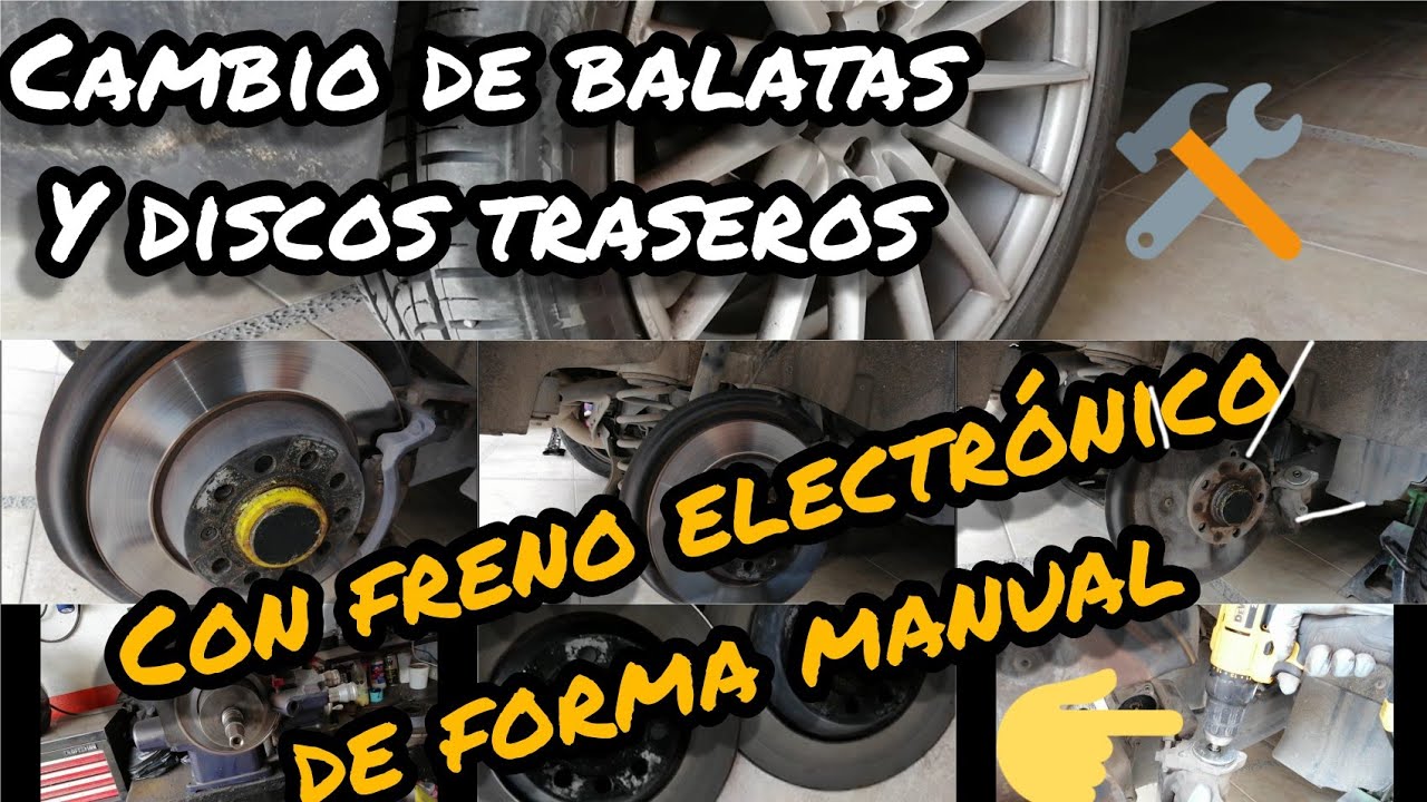 Cambiando balatas y rectificando discos traseros en volkswagen con freno electrónico de forma manual