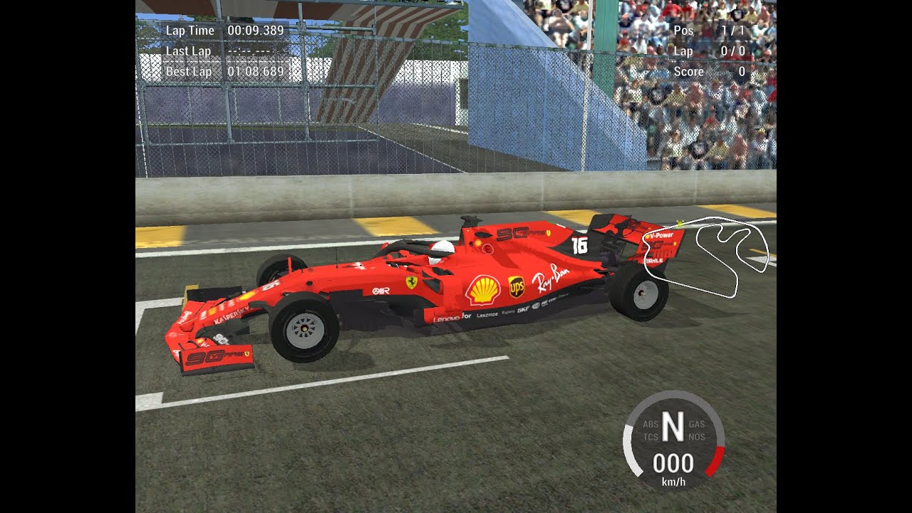 VDrift - Driving the 2019 Ferrari SF90 of Charles Leclerc at Interlagos