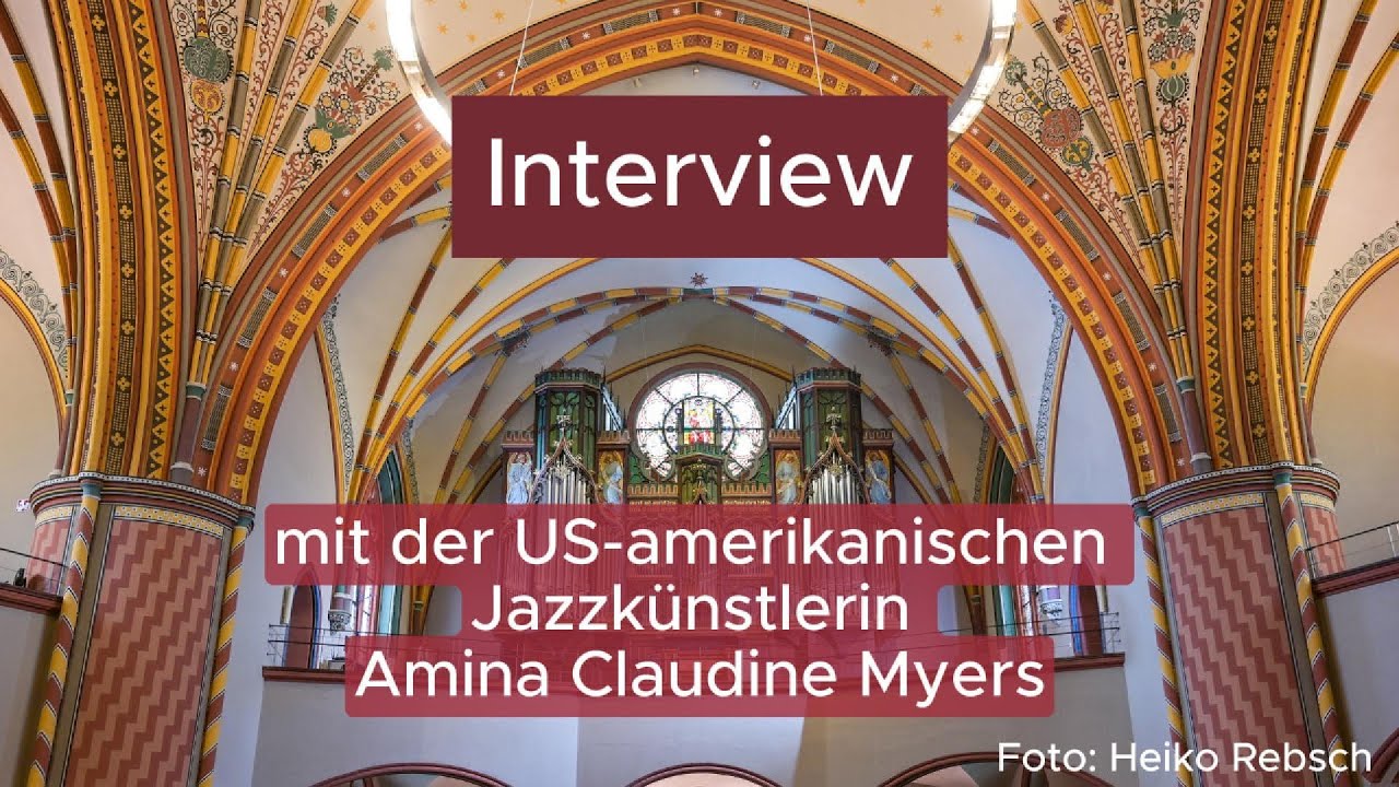 Interview mit der Jazz-Organistin Amina Claudine Myers in der Pauluskirche in Halle