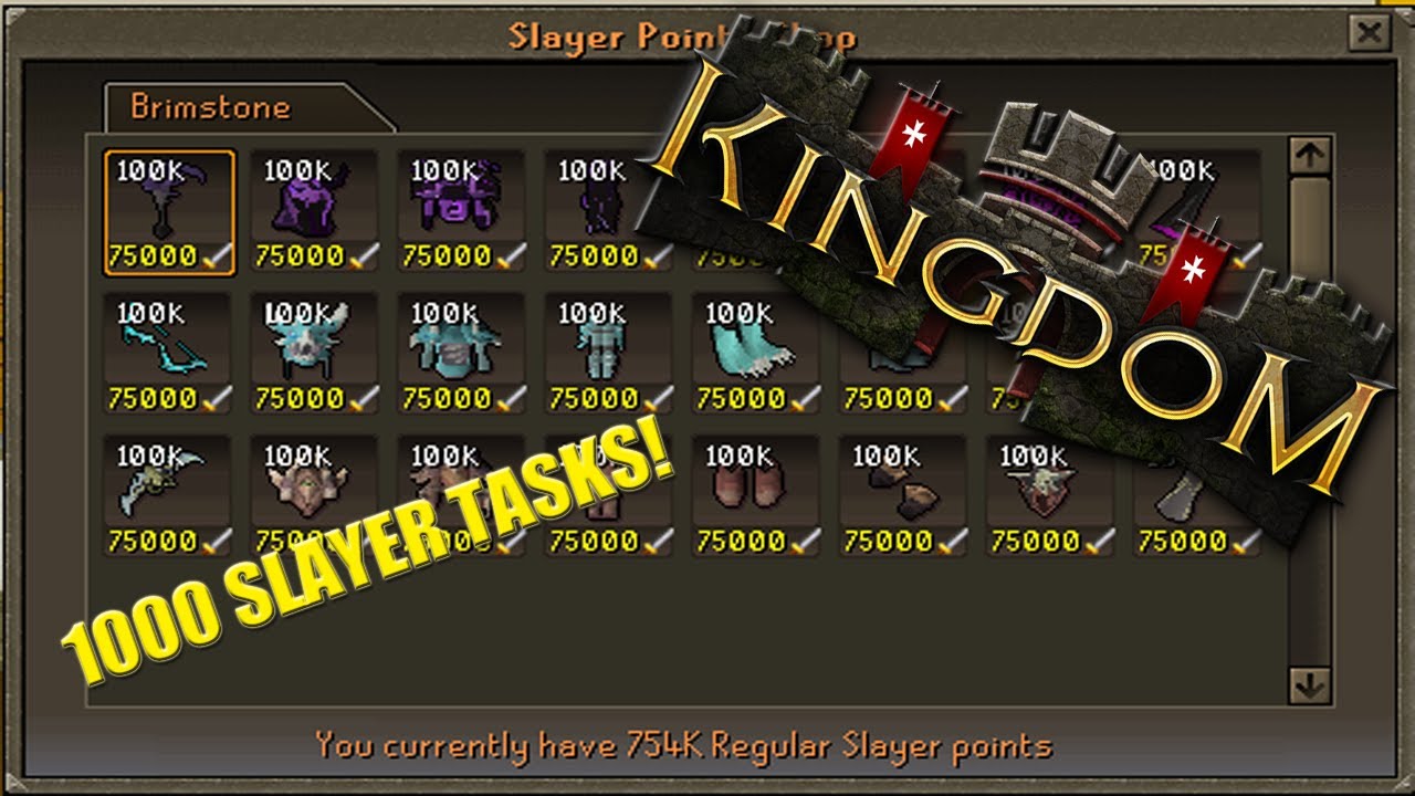 I completed 1000 UMBRAL slayer tasks on Kingdom RSPS!