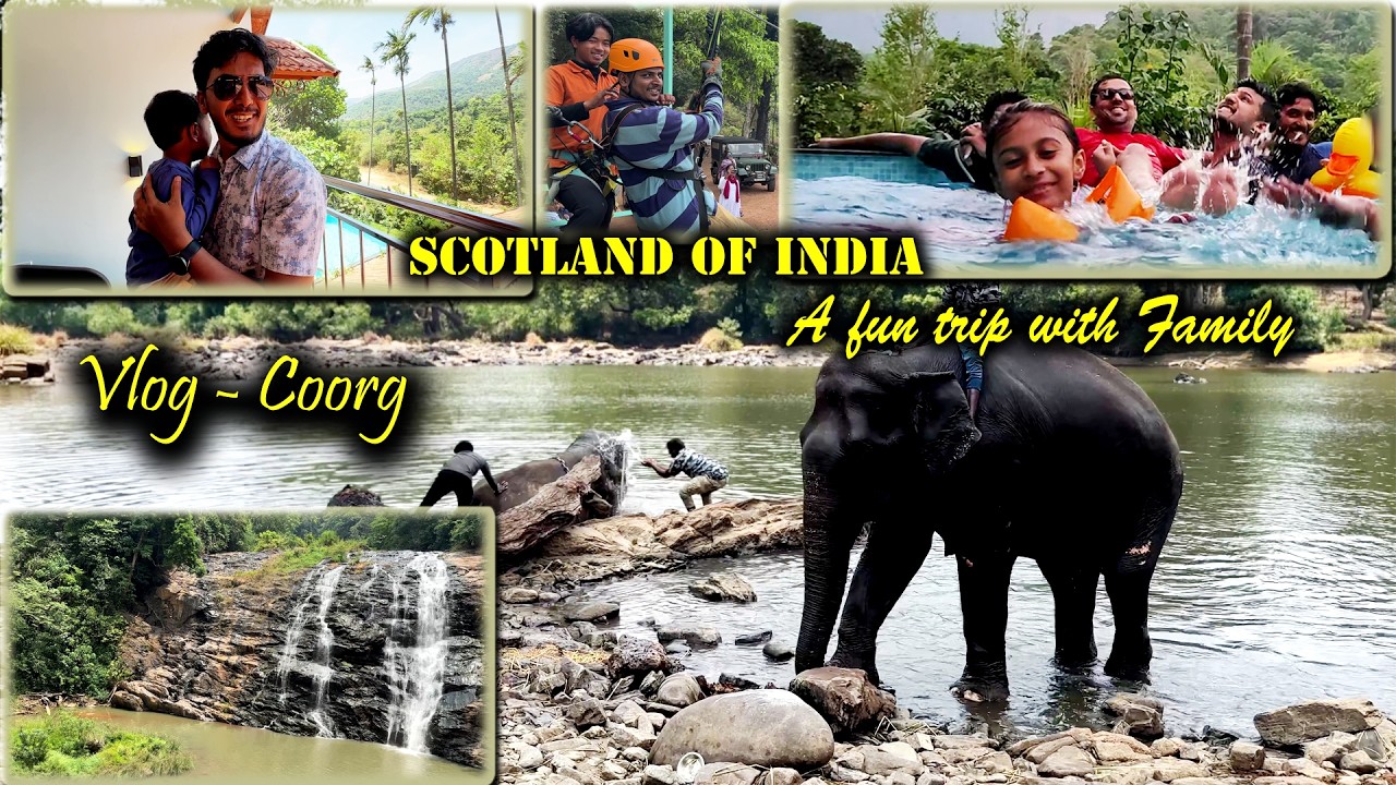 #coorg Family trip Again | Adventure | Nisargadhama | Bird Feeding | Dubare Elephant | Abbey Falls