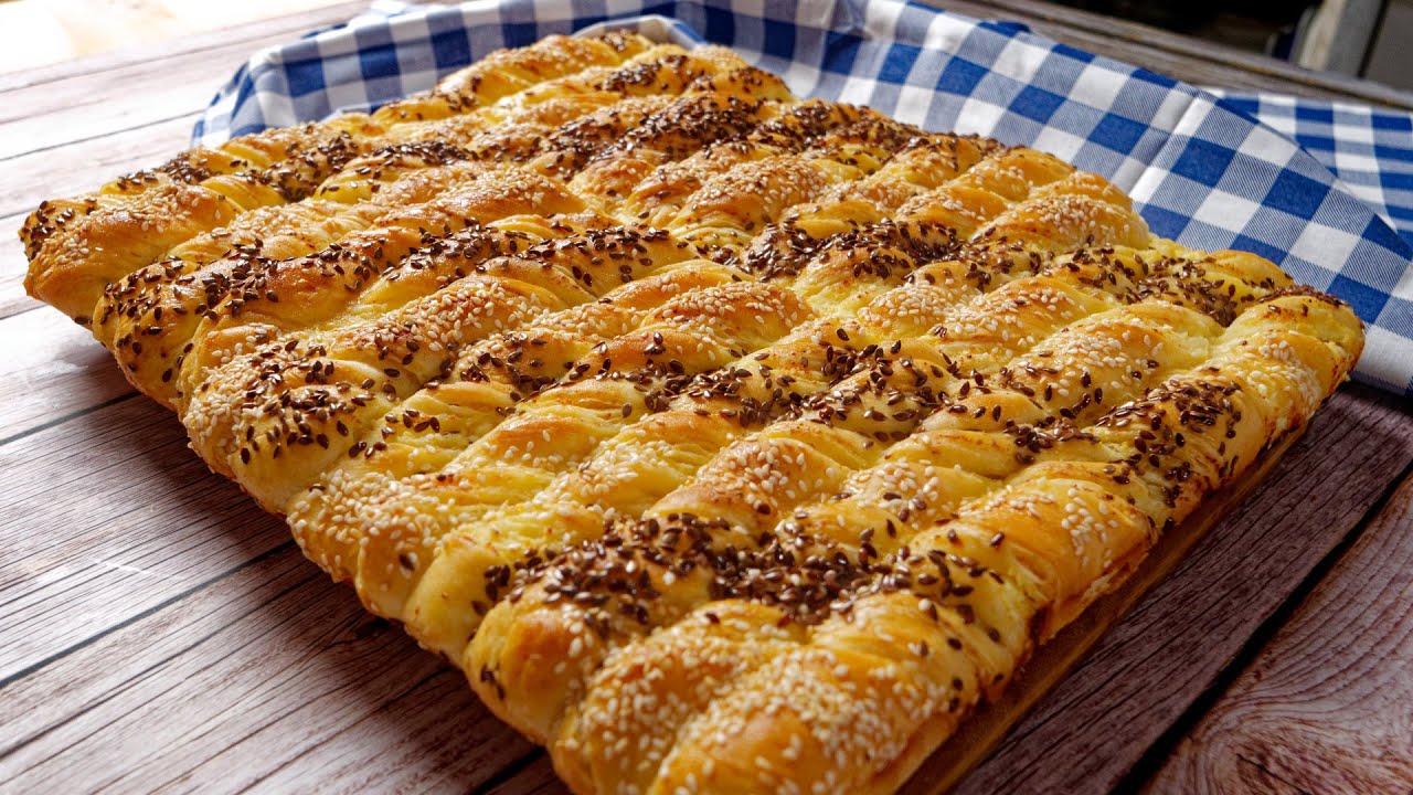 Быстрый рецепт: Соленая выпечка с сыром, льном и кунжутом 🧀🥐