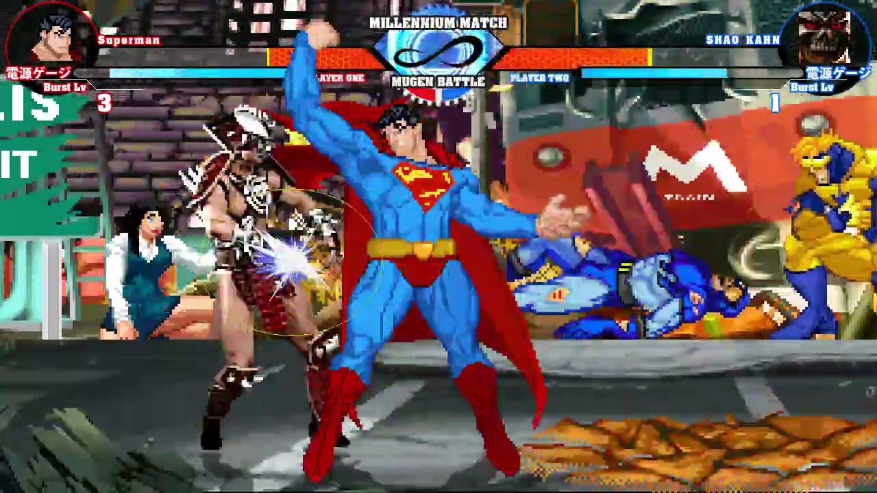 Super man vs shao khan mugen battle