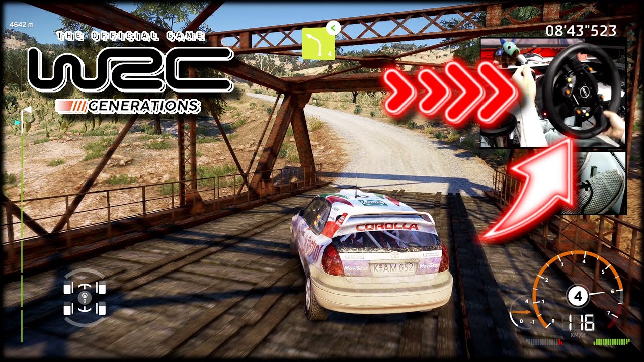 Toyota Corolla WRC Rally Mexico El Chocolate R / WRC Generations Thrustmaster T300RS PS5 PC 4K