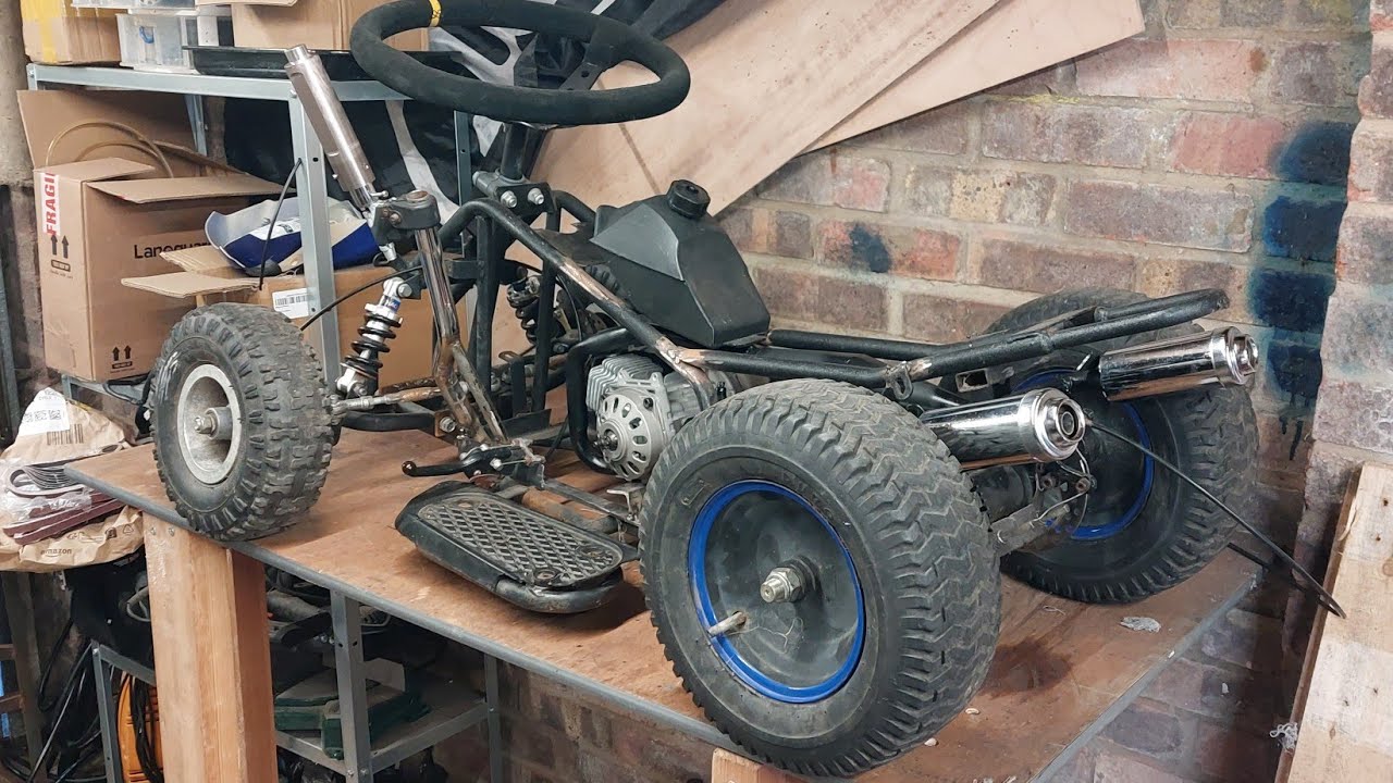 Building a Slammed Mini quad -Part 4 *custom Exhaust & engine mounts!