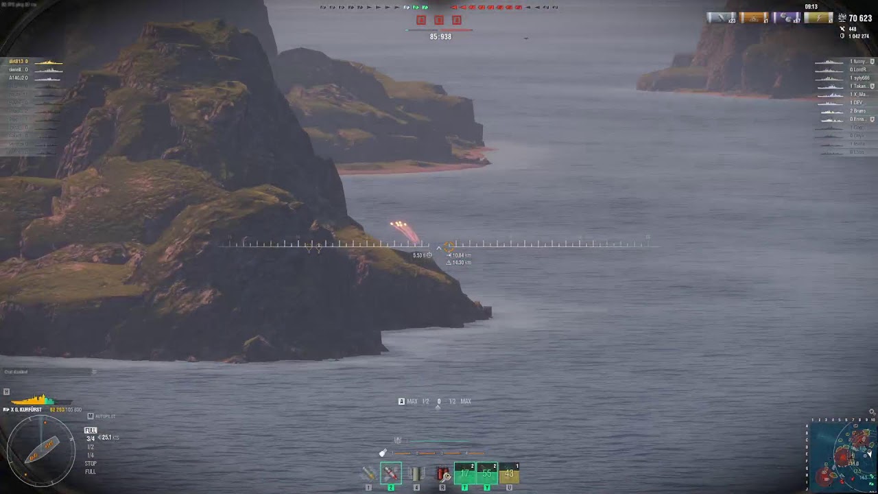 Dirt813 playing World of Warship Gold Rank.