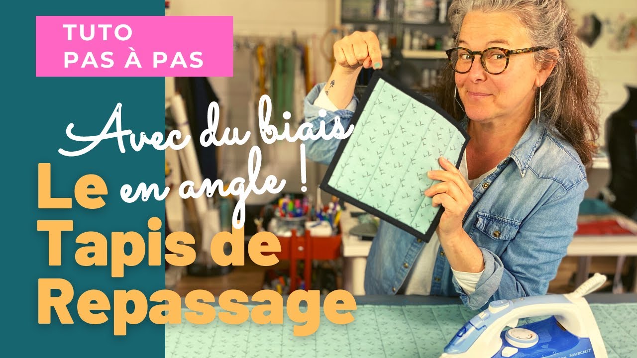 Coudre un tapis de repassage (poser du biais en angle)