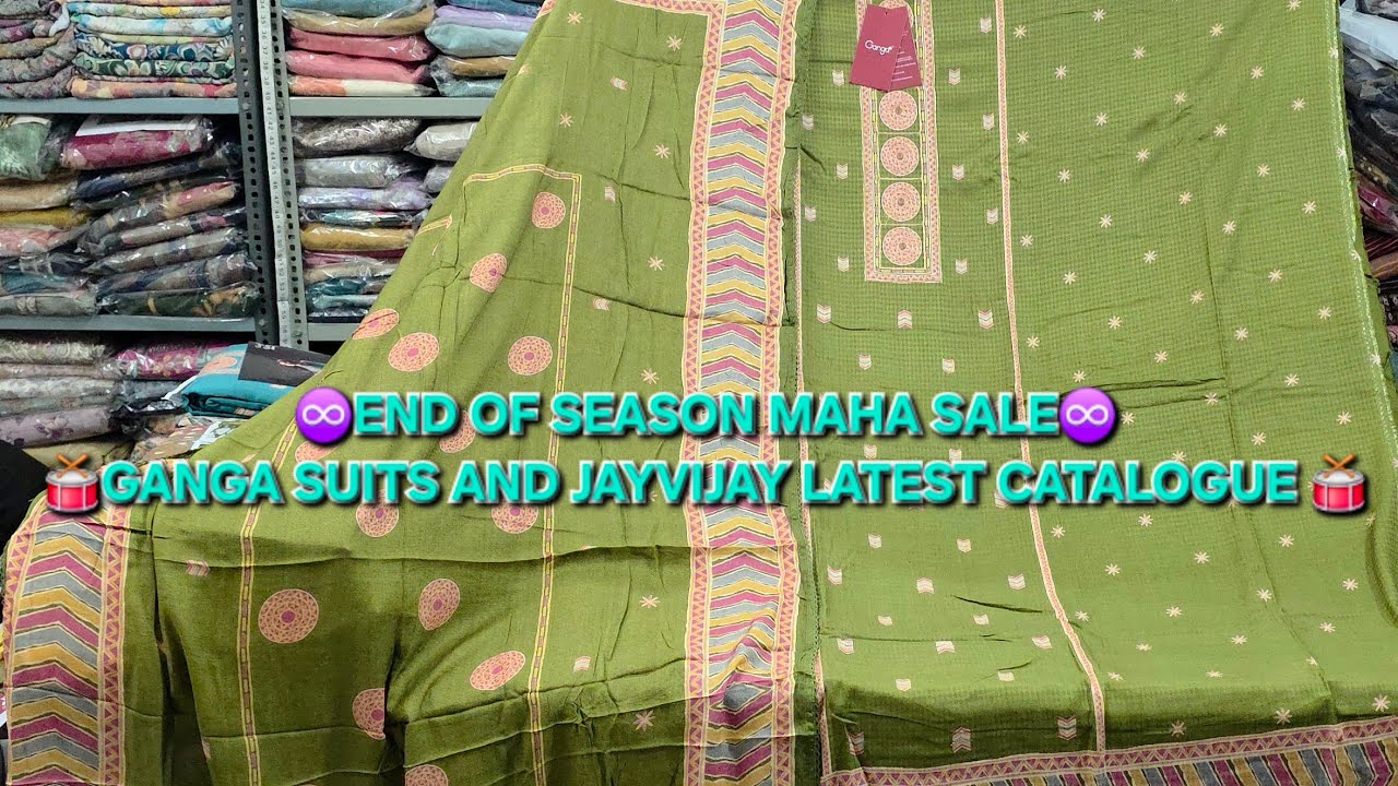 🎊GANGA LATEST  WINTER SUITS STOCK CLEARANCE MAHA SALE 🎊 JAYVIJAY SUITS SALE🎁