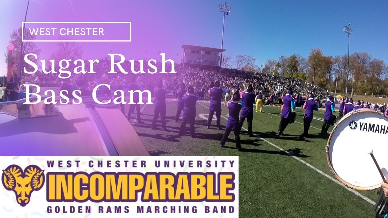 West Chester University INCOMPARABLE Golden Rams Marching Band 2024 - Sugar Rush - Bass 3 Cam