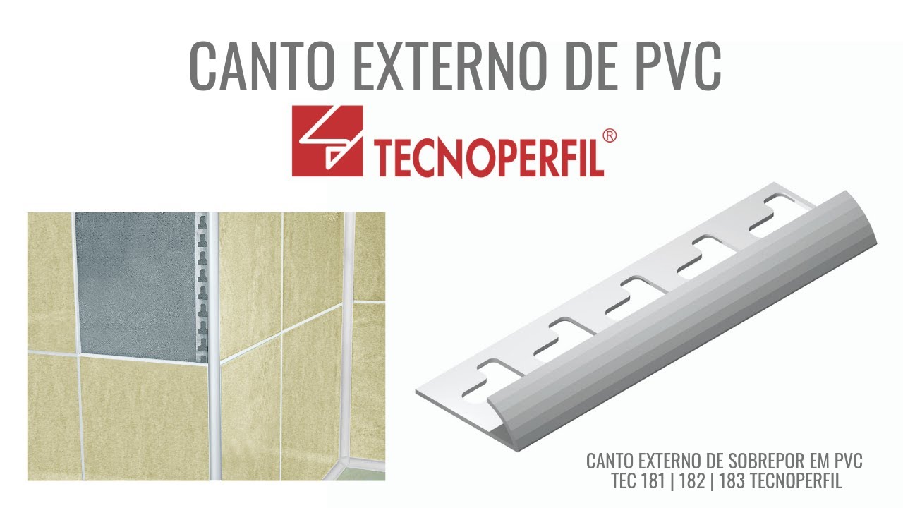 CANTO EXTERNO DE SOBREPOR EM PVC TEC 301 TECNOPERFIL - 2013