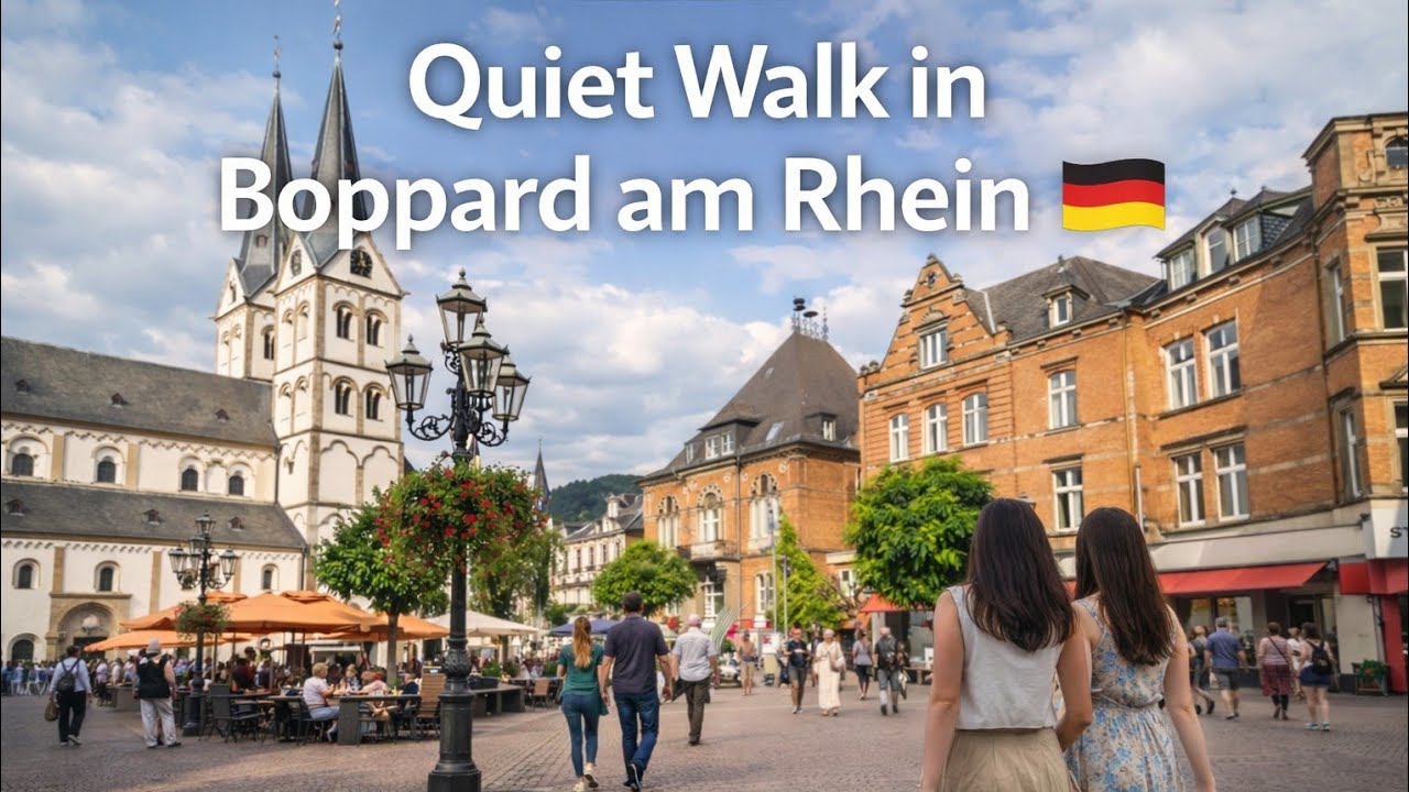 Quiet Walk in Boppard am Rhein 🇩🇪 | Peaceful Rhine Riverside Walk