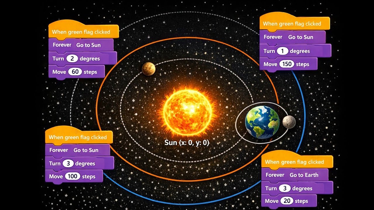STEM Project: Solar System Animation Using Scratch