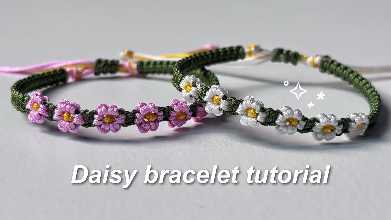 How to make a daisy bracelet || yarnivora