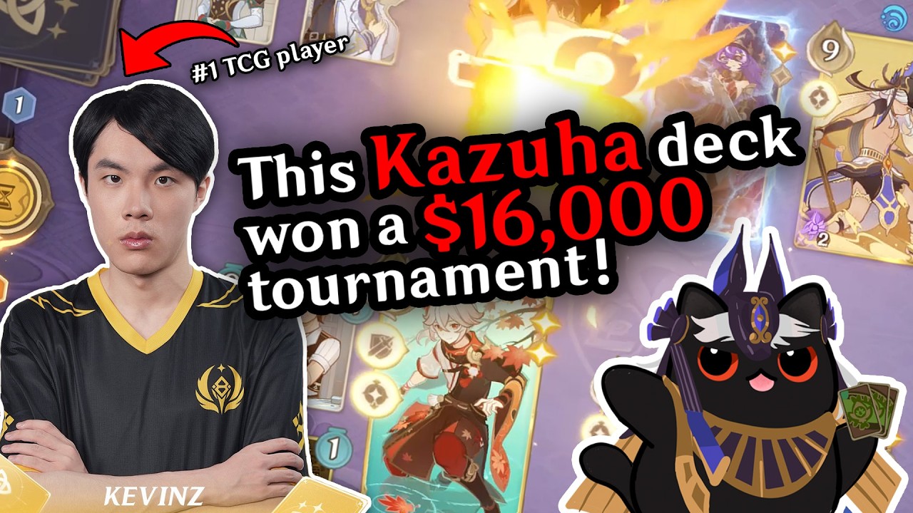 Kazuha plunge hypercarry - KevinZ's winning deck! | Kazuha Mona Signora | Genshin Impact TCG