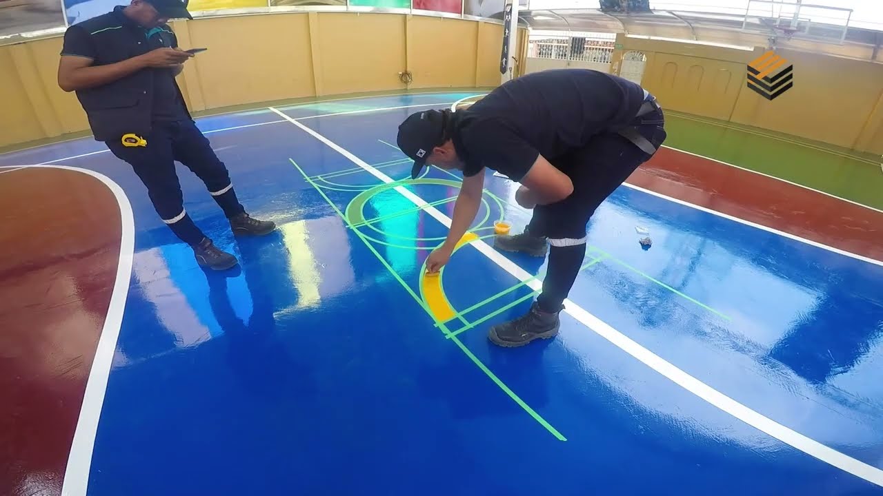 CANCHA DEPORTIVA CON SISTEMA EPÓXICO POLIURETANO