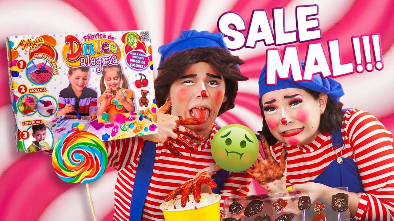 Haciendo DULCES de Mi Alegría 🍭 (SALE MAL 🤢) - #AlitaYMeñike