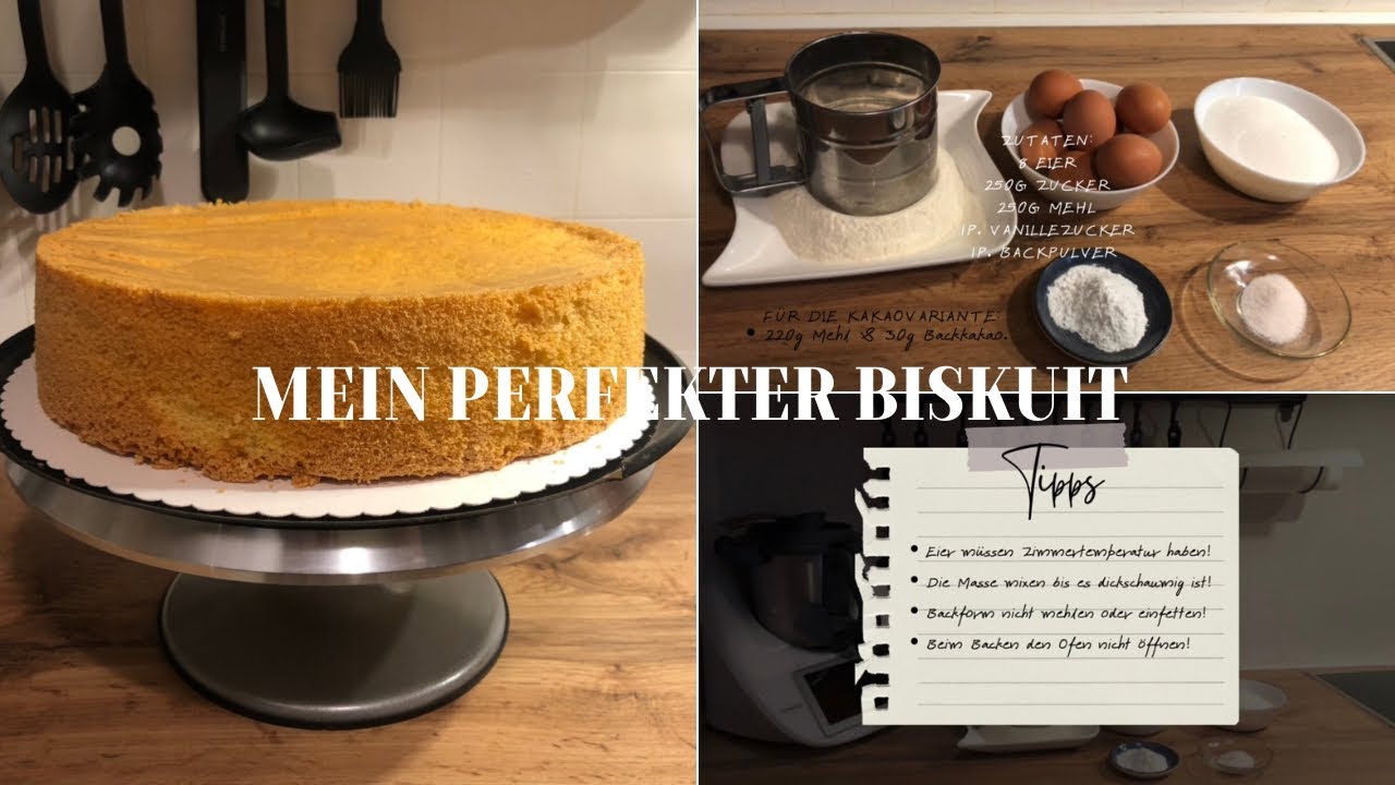 Biskuitboden, 3-lagig, Ø 28cm, ohne Eier trennen #maiccakes