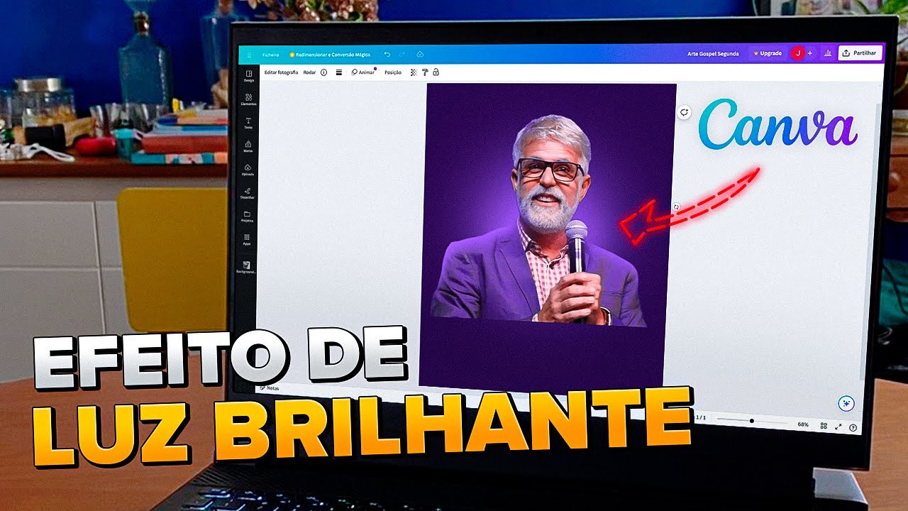 Criando Efeito de LUZ Brilhante no Canva - Grátis