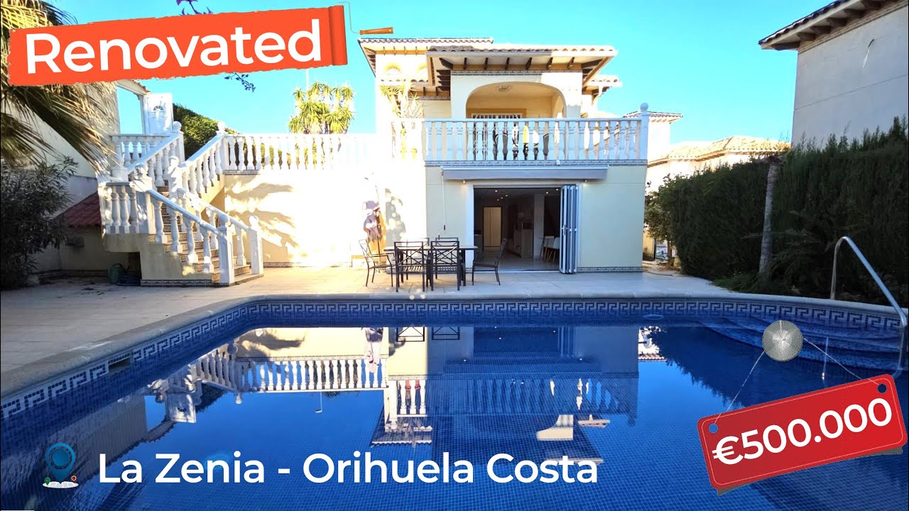4 Bed Detached Villa On Spacious Double Plot With Private Pool In La Zenia Orhuela Costa