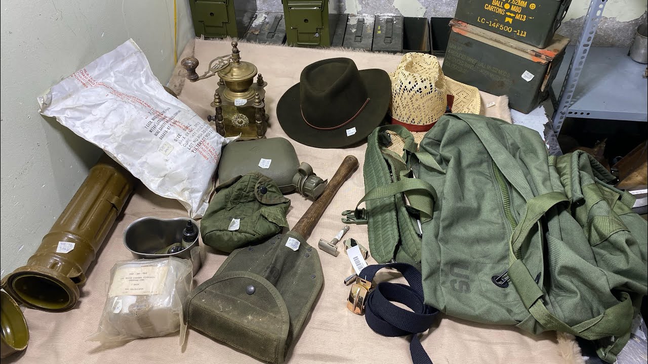 Clip 512( 15-3-2026) Cối xay cà phê Pháp xưa, xẻng Mỹ 1944, nón nỷ hướng đạo sinh USA