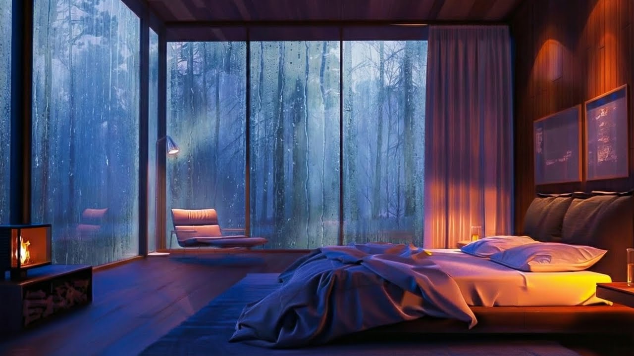 Soothing Rain in the Forest at Night  Sleep Better, Study & Relax
