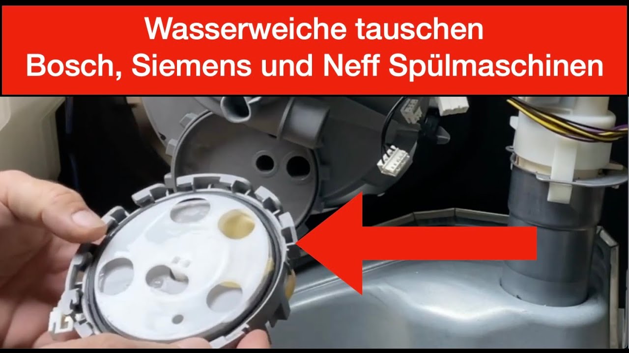 Wasserweiche / Drehschieber bei einem Bosch, Siemens oder Neff Geschirrspüler tauschen