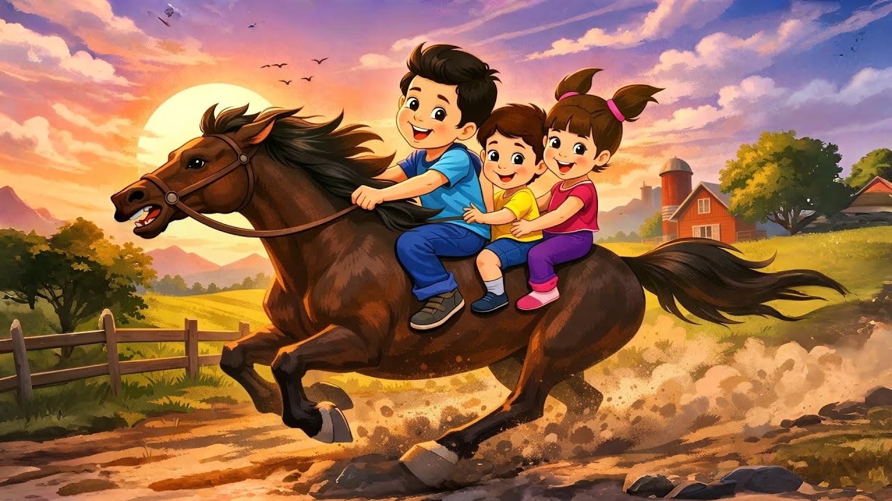 Lakdi Ki Kathi - लकड़ी की काठी काठी पे घोडा | Hindi Nursery Rhymes