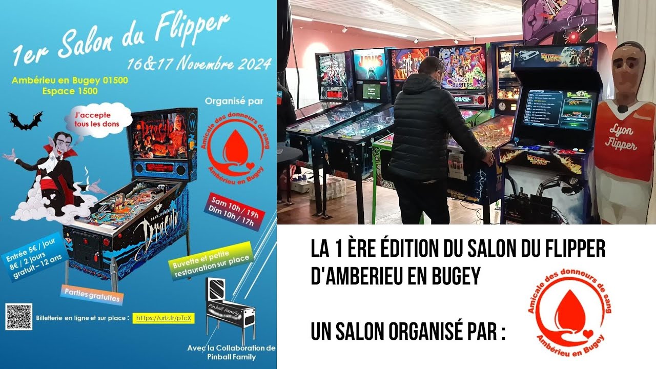 Ma visite au 1er salon du flipper d'Ambérieu en Bugey les 16 et 17 novembre 2024