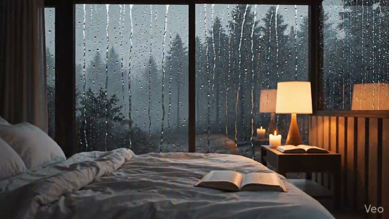 🪟✨ POV: It's 3AM, Raining Outside Your Glass Bedroom 🌧️😴 | ASMR 1 Hour | Deep Sleep Sounds 4K