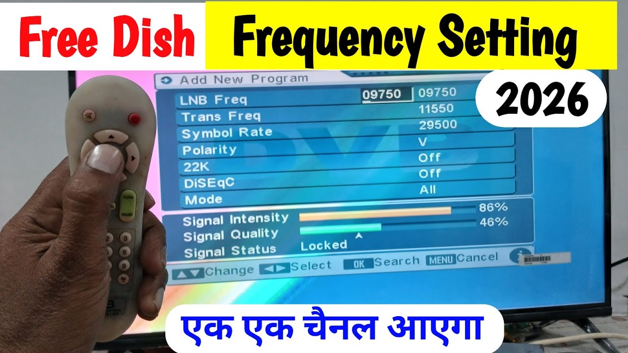 DD Free Dish Frequency Setting 2026 | Free dish frequency setting 
