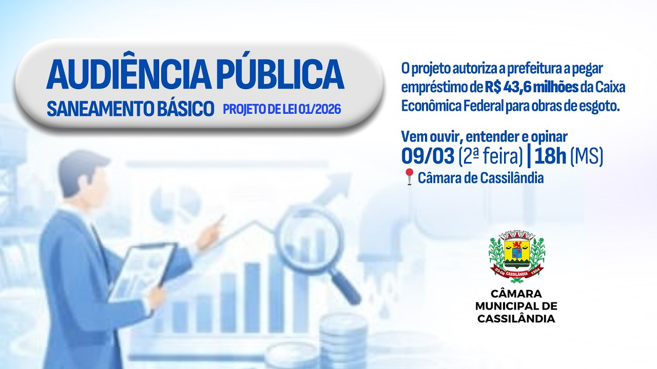 AUDIÊNCIA PÚBLICA - SANEAMENTO BÁSICO - PROJETO DE LEI 01/2026