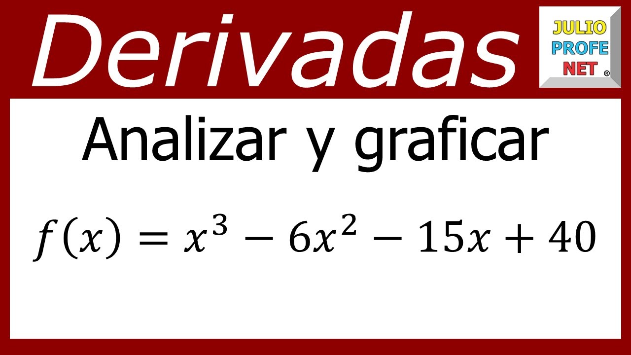 Aplicación de la derivada al trazado de curvas | Ej. 2 #julioprofe