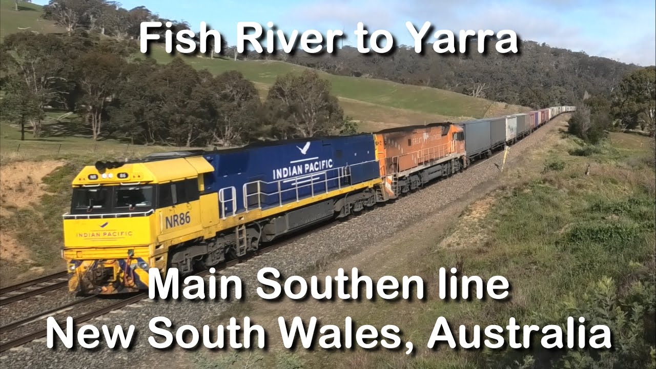 Mainline freight trains on the NSW Main South line Fish River to Yarra